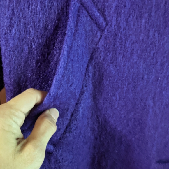 Vintage Elegant Fashions purple mohair/wool blend coat - Picture 6 of 14